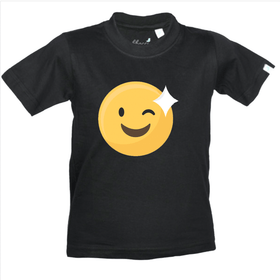 Kids 100% Cotton Wink T-Shirt  - Emoji Collection