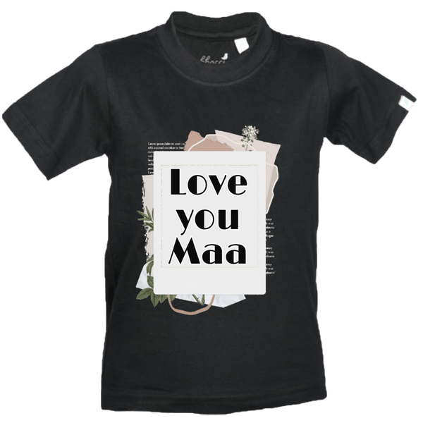Gubbacci Apparel Kids Round Neck T-shirt 18 Love you maa By Gowri