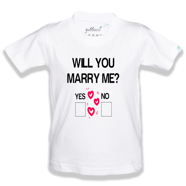 Gubbacci Apparel Kids Round Neck T-shirt 18 Will you marry me? T-Shirt - Funny Kids T-Shirt Buy Will you marry me? T-Shirt - Funny Kids T-Shirt
