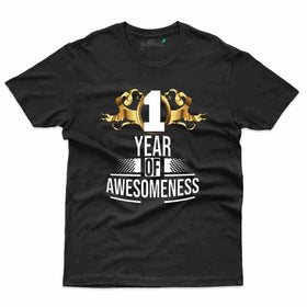 1 Year of Awesomeness T-Shirt - 1st Marriage Anniversary