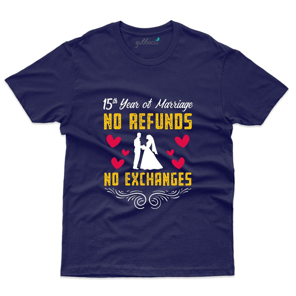 15th Years Of Marriage Life T-Shirt - 15th Anniversary Collection - Gubbacci-India