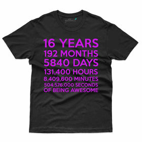 Buy Custom T-shirt No 4 - 16th Birthday Collection