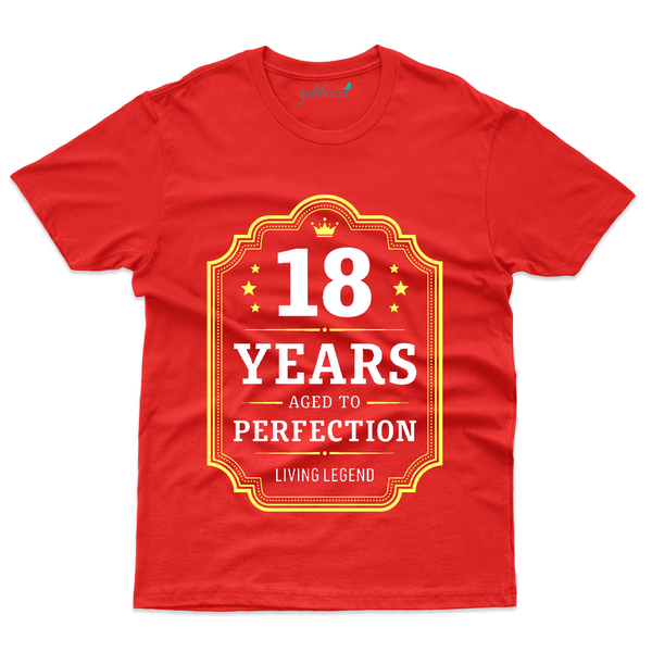 Gubbacci Apparel T-shirt 18 Years Aged to Perfection T-Shirt - 18th Birthday Collection Buy 18 Years Aged T-Shirt - 18th Birthday Collection