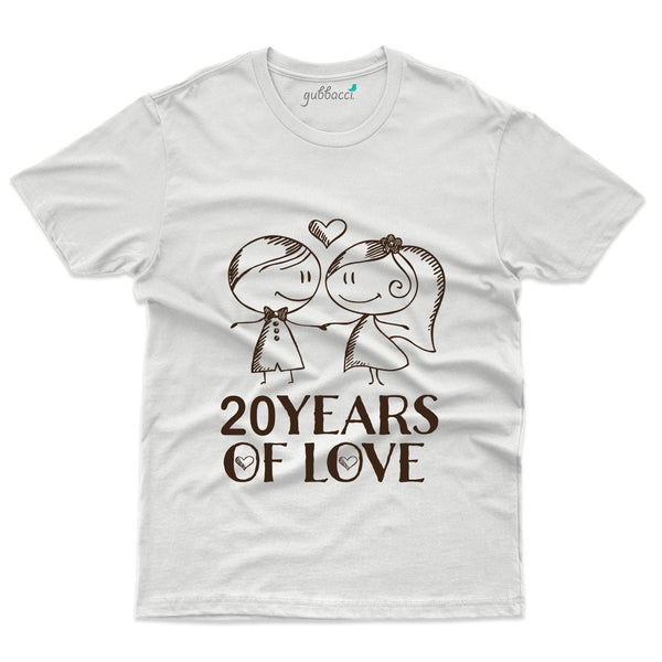 20 Years Of Love T-Shirt - 20th Anniversary Collection - Gubbacci-India