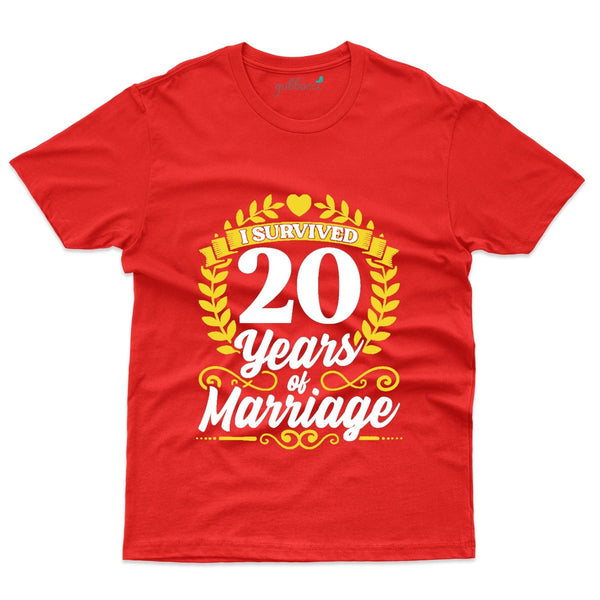 20 Years Of Marriage T-Shirt - 20th Anniversary Collection - Gubbacci-India
