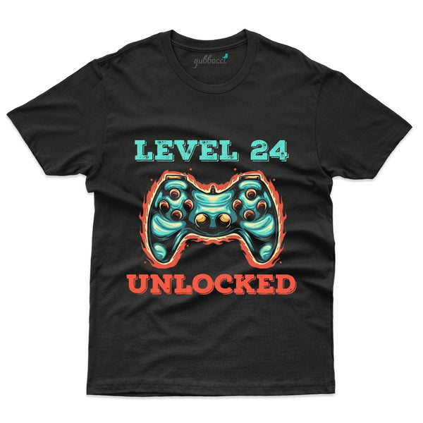 Level 24 Unlocked Gaming T-Shirt - 24th Birthday T-Shirt - Gubbacci-India