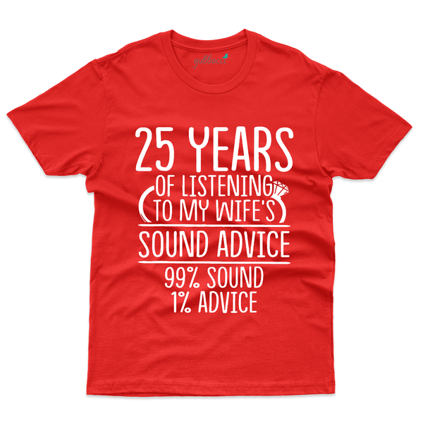 Gubbacci Apparel T-shirt S 25 Years of Listening T-Shirt - 25th Marriage Anniversary Buy 25 Years of Listening T-Shirt -25th Marriage Anniversary