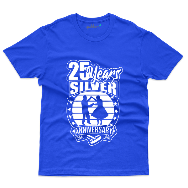 Gubbacci Apparel T-shirt S 25 Years Silver Anniversary T-Shirt - 25th Marriage Anniversary Buy Silver Anniversary T-Shirt - 25th Marriage Anniversary