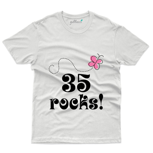35 Rocks T-Shirt - 35th Birthday Collection - Gubbacci-India