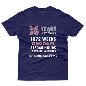 Countdown of 36 Years T-Shirt - 36th Birthday Collection
