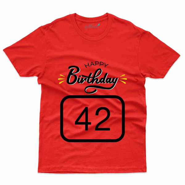 42nd Birthday T-Shirt - 42nd  Birthday Collection - Gubbacci-India