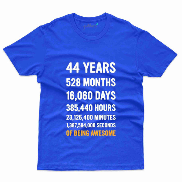 44 Years 2 T-Shirt - 44th Birthday Collection - Gubbacci-India