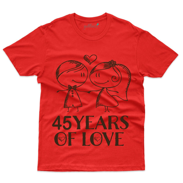 45 Years Of Love T-Shirt - 45th Anniversary Collection - Gubbacci-India