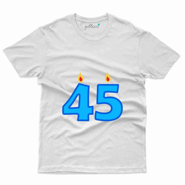 45th Candle T-Shirt - 45th Birthday Collection - Gubbacci-India