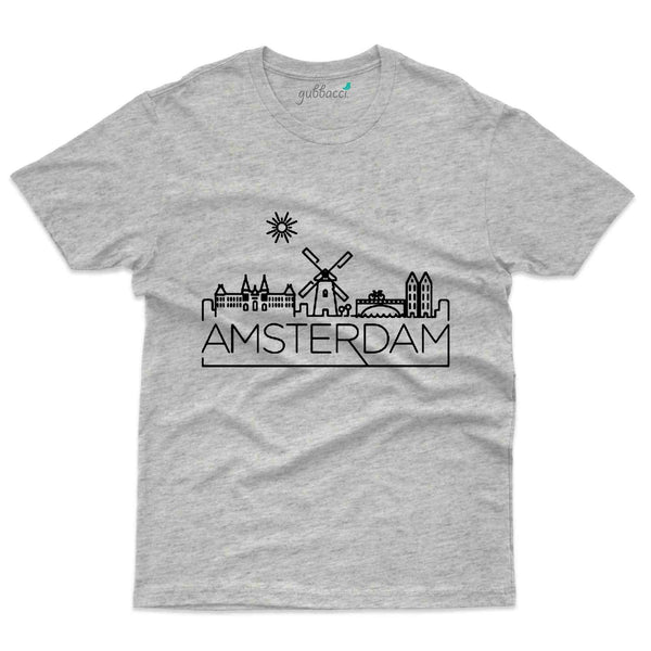 Amsterdam 2 Skyline T-Shirt - Skyline Collection - Gubbacci-India