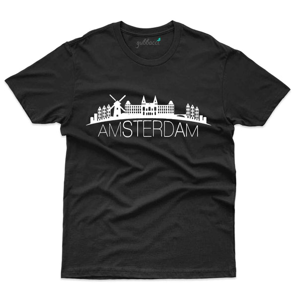 Amsterdam Skyline T-Shirt - Skyline Collection - Gubbacci-India