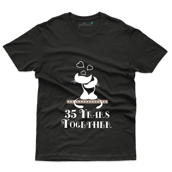 Black 35 Years Together T-Shirt - 35th Anniversary Collection - Gubbacci-India