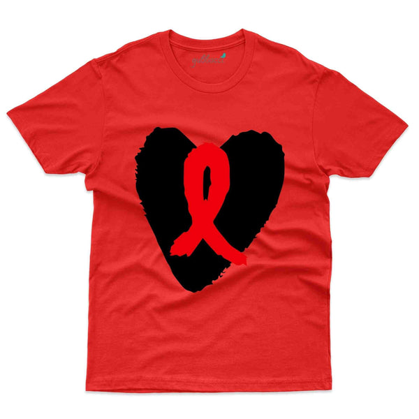 Black Heart T-Shirt - HIV AIDS Collection - Gubbacci-India