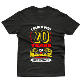 Black I Survived T-Shirt - 20th Anniversary Collection