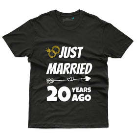 Black Just Married T-Shirt - 20th Anniversary Collection