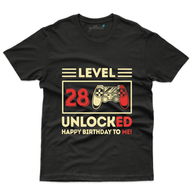Level 28th Birthday Unlocked T-Shirt - 28th Birthday Collection