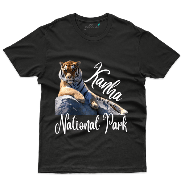 Black National Park T-Shirt -Kanha National Park Collection - Gubbacci-India