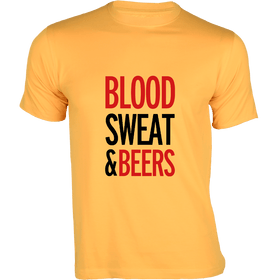 Blood Sweat & Beers - For Fitness Enthusiasts - Gym T-shirt Design