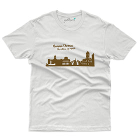 Brown Chennai City White T-Shirt - Skyline Collection