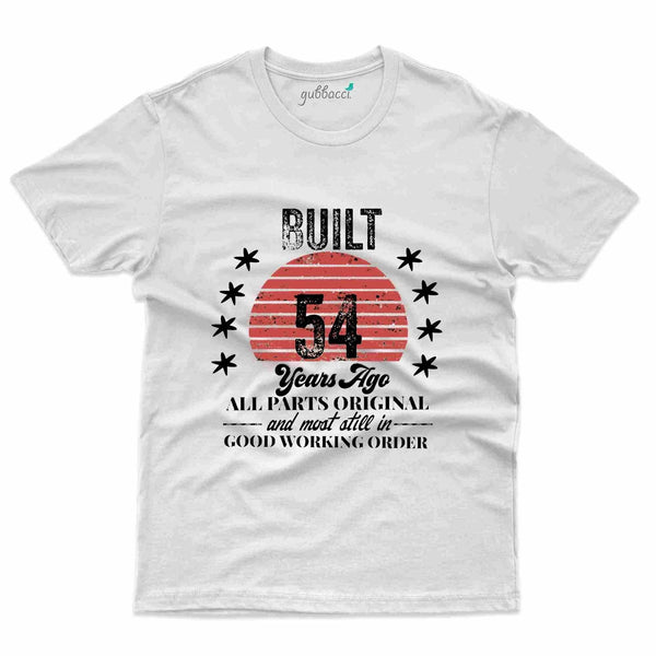 Built 54 T-Shirt - 54th Birthday Collection - Gubbacci-India