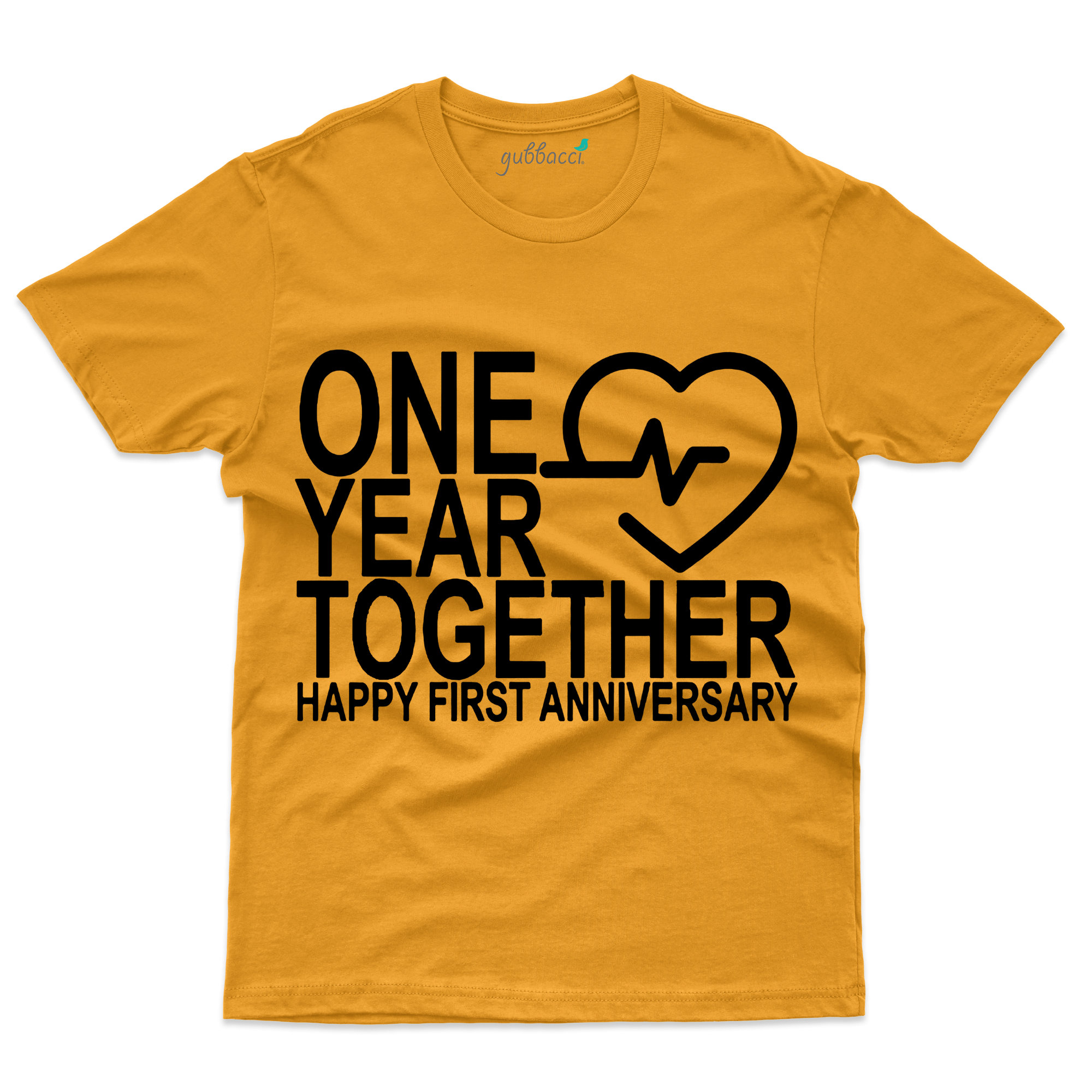 Buy One Year Together T-Shirt - 1st Marriage Anniversary | Gubbacci