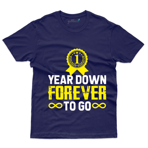 Gubbacci Apparel T-shirt S Cactus Buy 1Year Down Forever To Go tshirt-1st Marriage Anniversary