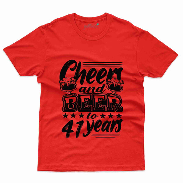 Cheers And Beers 5 T-Shirt - 41th Birthday Collection - Gubbacci-India