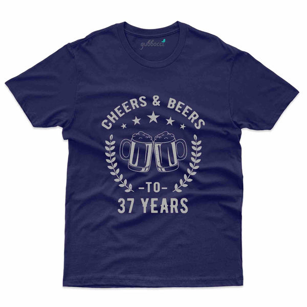 Cheers & Beers 3 T-Shirt - 37th Birthday Collection - Gubbacci-India