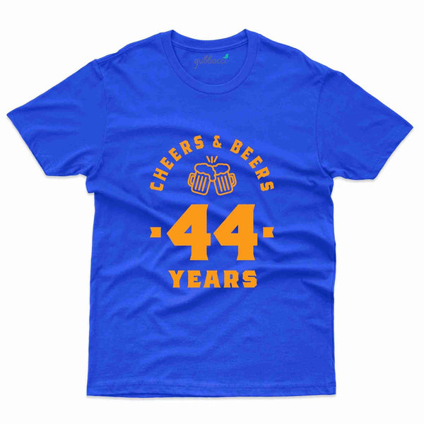 Cheers & Beers T-Shirt - 44th Birthday Collection - Gubbacci-India