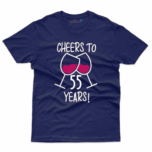 Cheers To 55 Years T-Shirt - 55th Birthday Collection - Gubbacci