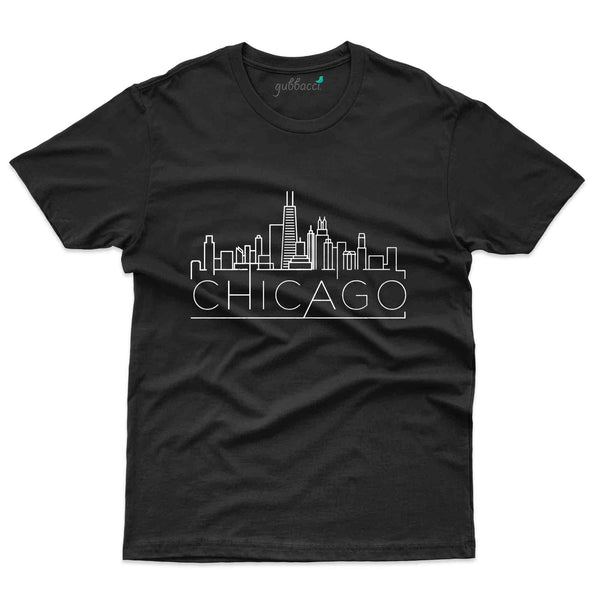 Chicago Skyline T-Shirt - Skyline Collection - Gubbacci-India