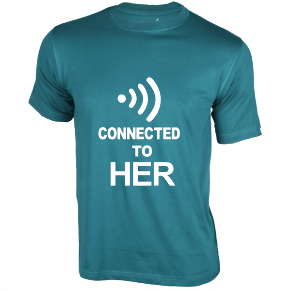 Gubbacci Apparel T-shirt XS Connected to Her T-Shirt - Couple Design Buy Connected to Her T-Shirt - Couple Design