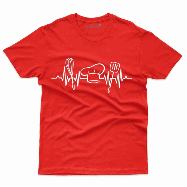 Cooking Heart Beat T-Shirt - Cooking Lovers Collection - Gubbacci-India