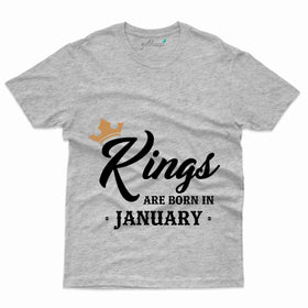 King Born T-Shirt - January Birthday Collection