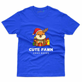 Cute Fawn Xmas Custom T-shirt - Christmas Collection
