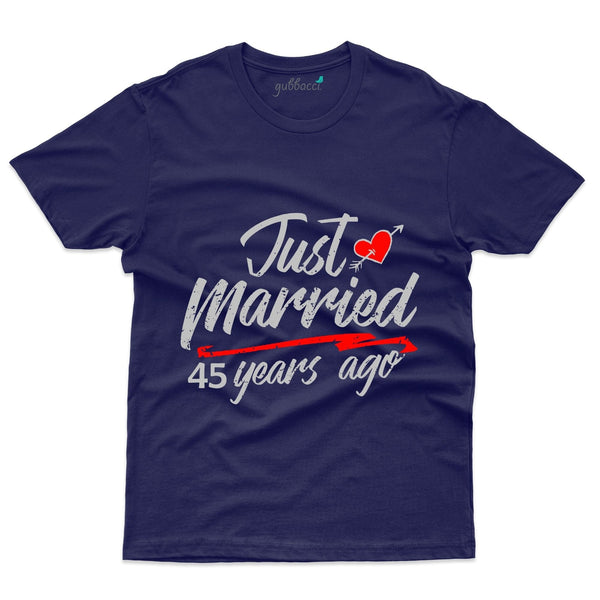 Dark Just Married T-Shirt - 45th Anniversary Collection - Gubbacci-India