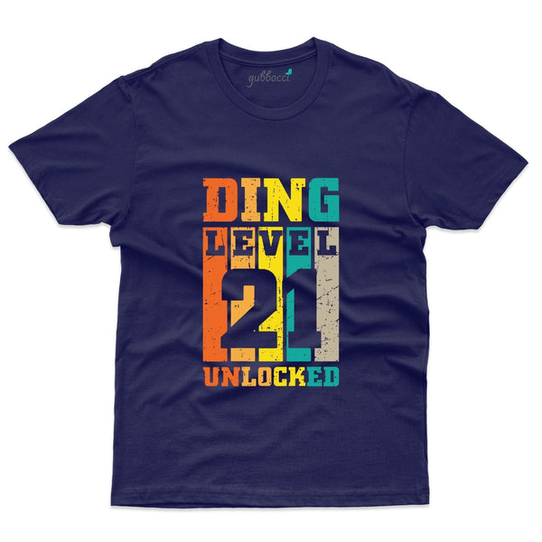 Ding Level 21 Unlocked T-Shirt - 21st Birthday Collection - Gubbacci-India