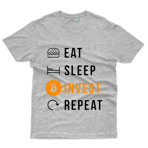 Gubbacci Apparel T-shirt S Eat Sleep Invest Repeat T-Shirt - Stock Market Collection Buy Eat Sleep Invest Repeat T-Shirt -Stock Market Collection