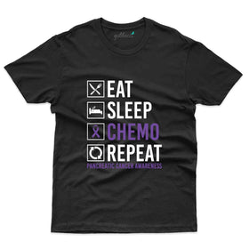 Eat , Sleep , Repeat T-Shirt - Pancreatic Cancer Collection