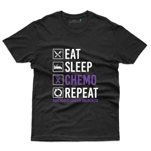 Eat , Sleep , Repeat T-Shirt - Pancreatic Cancer Collection - Gubbacci
