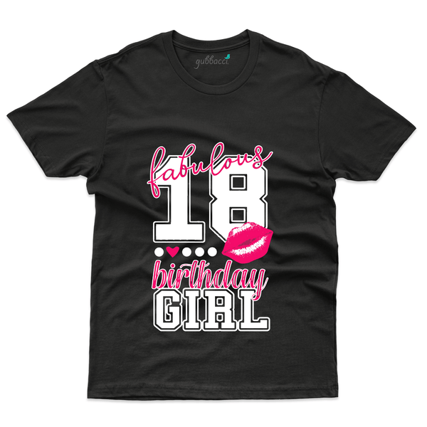 Gubbacci Apparel T-shirt S Fabulous 18 Birthday Girl T-Shirt - 18th Birthday Collection Buy Fabulous 18 Birthday T-Shirt - 18th Birthday Collection