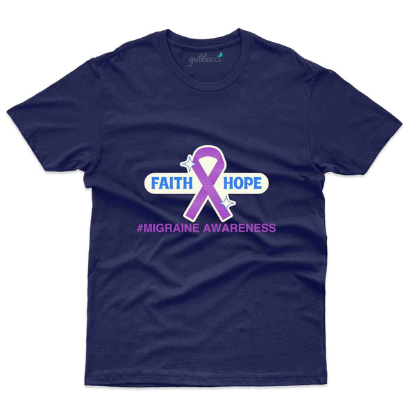 Faith & Hope 5 T-Shirt- migraine Awareness Collection - Gubbacci