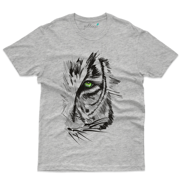 Green Eye Tiger T-Shirt -Kanha National Park Collection - Gubbacci-India