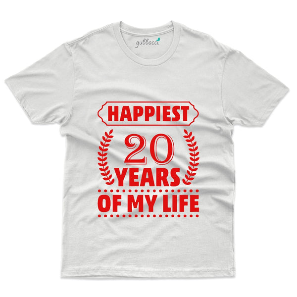 Happiest 20 Years T-Shirt - 20th Anniversary Collection - Gubbacci-India