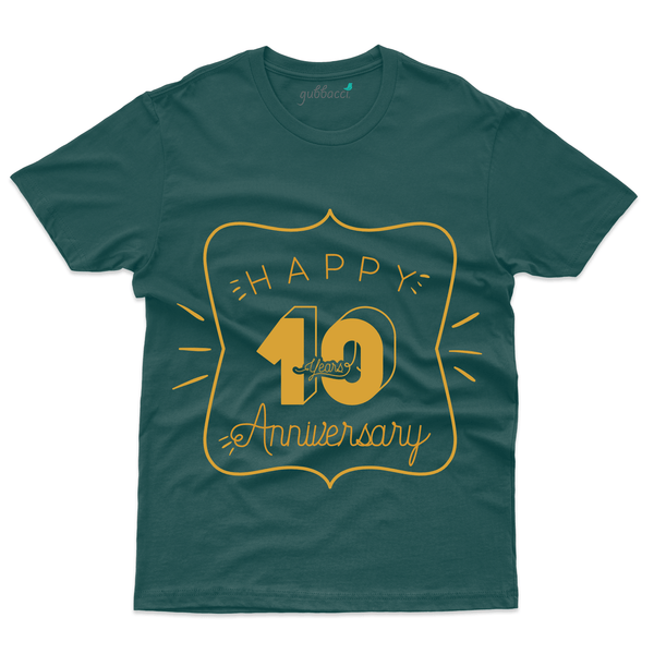 Gubbacci Apparel T-shirt S Happy 10 Year Anniversary T-Shirt - 10th Marriage Anniversary Buy Happy 10th Year Anniversary - 10th Marriage Anniversary